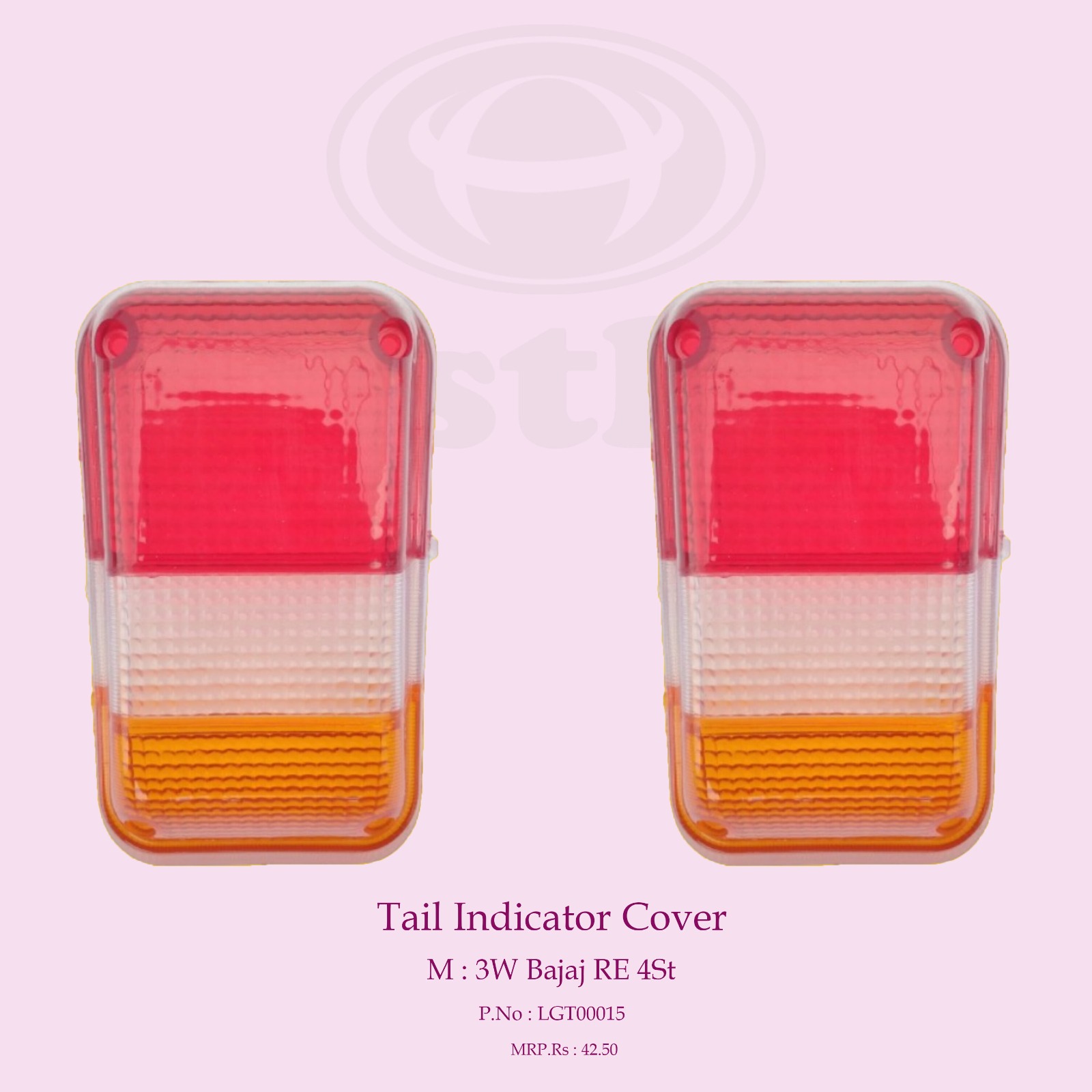 Light Tail Indicator Cover 3W Bajaj RE 4St